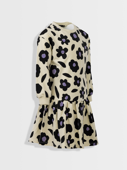 Vanilla Floral | Dievčenské šaty s dlhým rukávom
