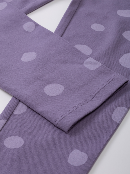 Purple Ash Dots | Dievčenské legíny