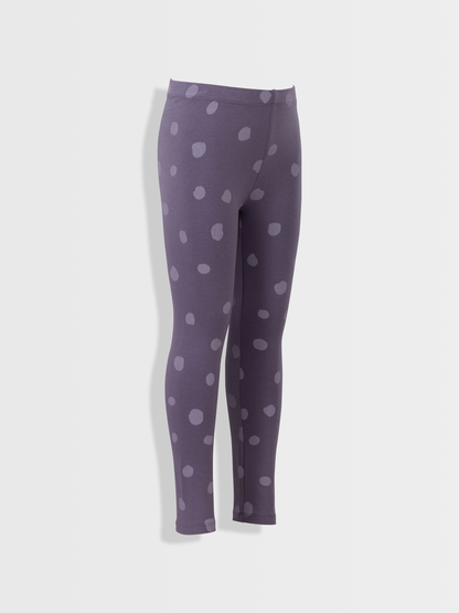Purple Ash Dots | Dievčenské legíny