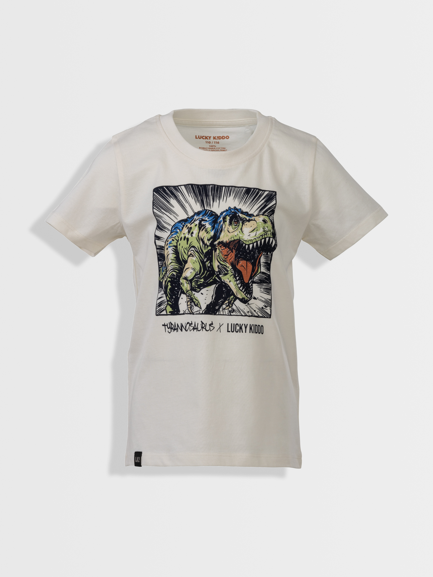 Star White T-Rex | Chlapčenské tričko s krátkym rukávom