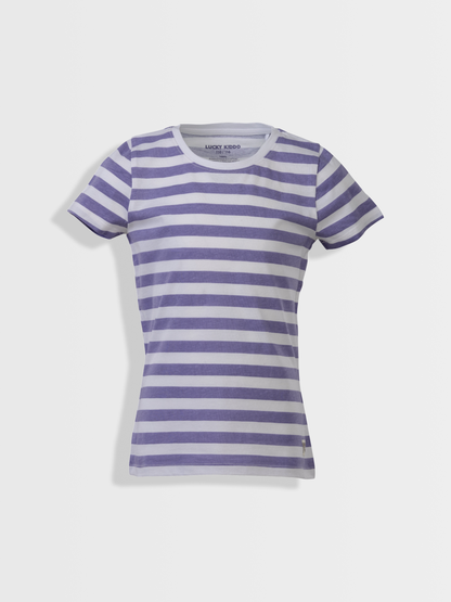 Plum Stripes | Dievčenské tričko s krátkym rukávom