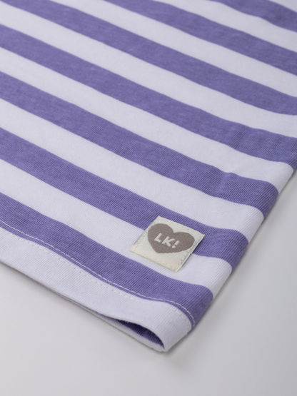 Plum Stripes | Dievčenské tričko s krátkym rukávom