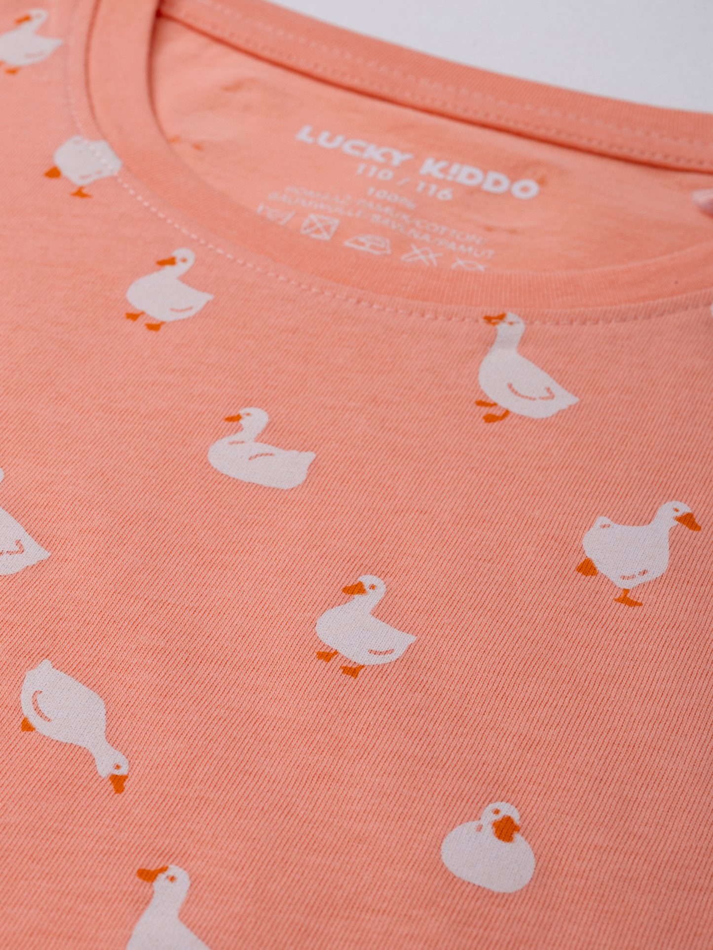 Peach Ducks | Dievčenské tričko s dlhým rukávom