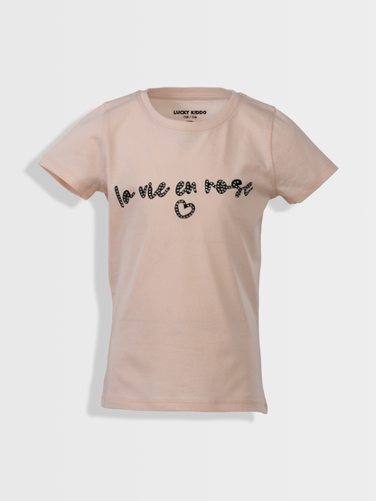 La vie en rose Pearl | Dievčenské tričko s krátkym rukávom