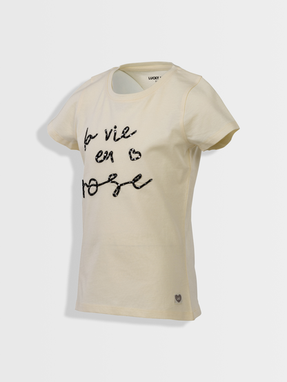 La vie en rose Vanilla | Dievčenské tričko s krátkym rukávom
