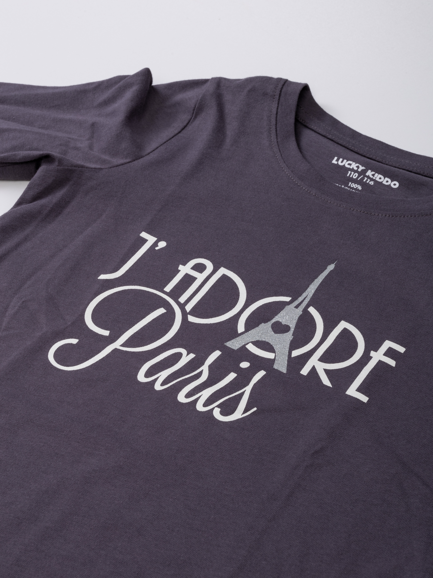 J’adore Paris Grey | Dievčenské tričko s dlhým rukávom