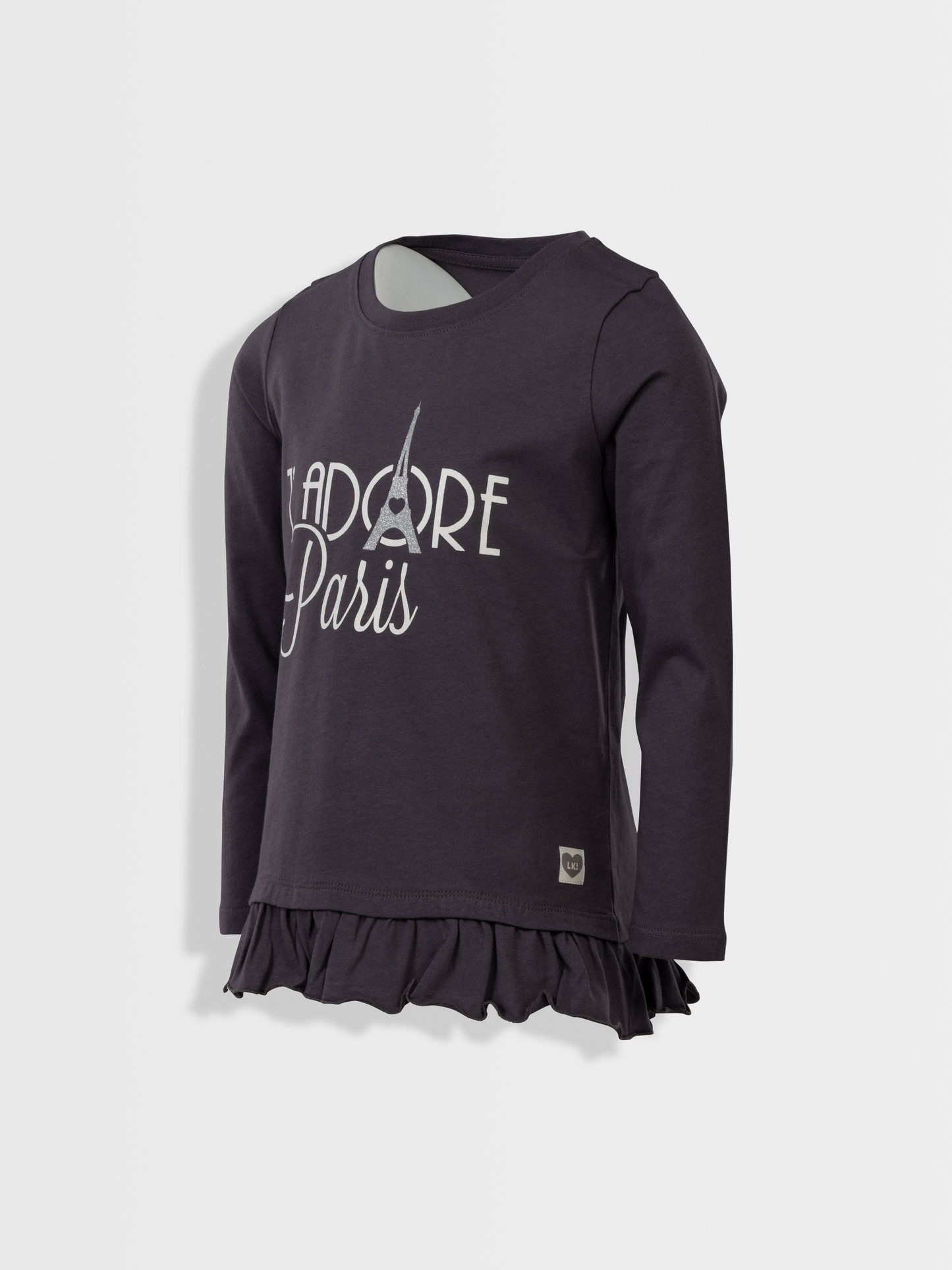 J’adore Paris Grey | Dievčenské tričko s dlhým rukávom