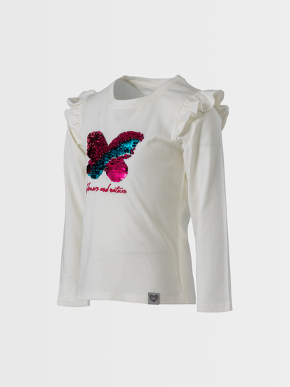 Colorful Butterfly | Dievčenské tričko s dlhým rukávom