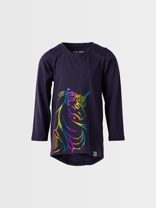 Rainbow Unicorn | Dievčenská tunika s dlhým rukávom