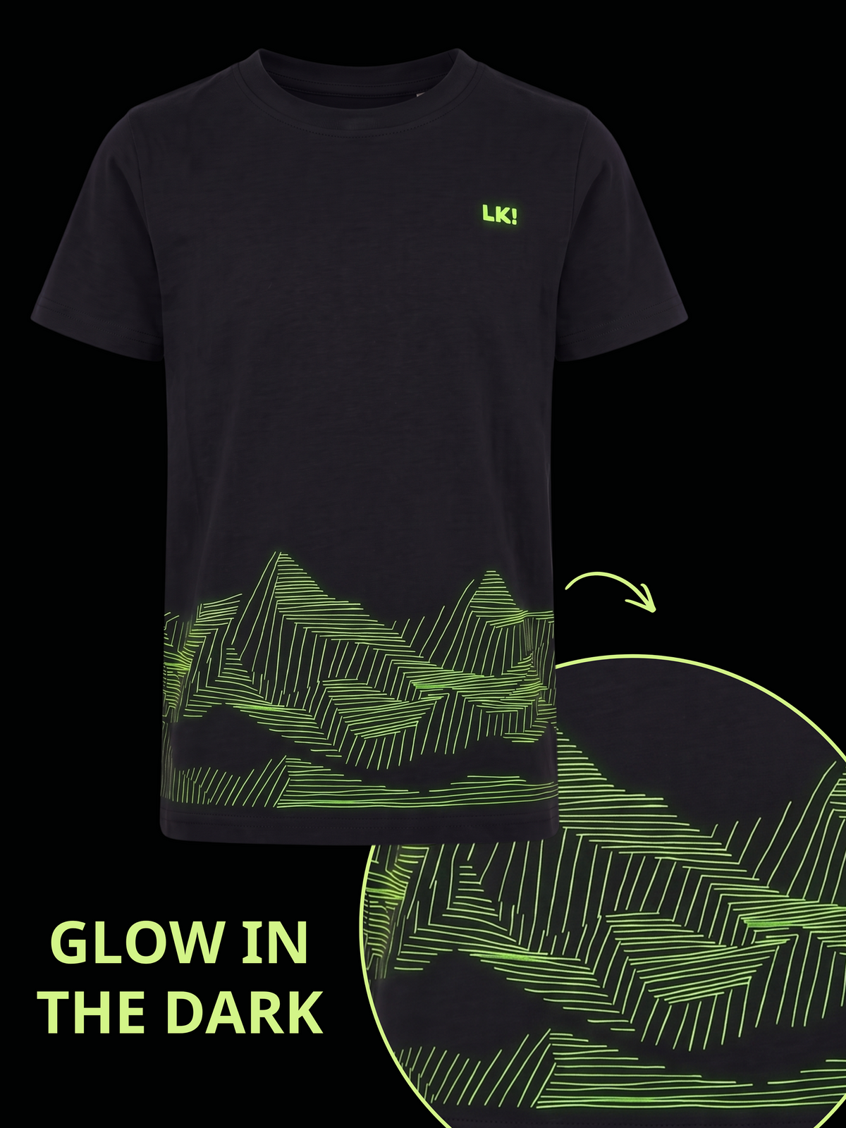 Glow Peaks | Chlapčenské tričko s krátkym rukávom - klasický strih