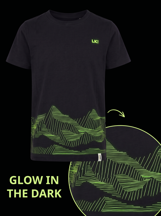 Glow Peaks | Chlapčenské tričko s krátkym rukávom - klasický strih