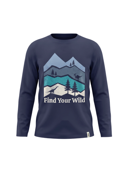 Find Your Wild | Chlapčenské tričko s dlhým rukávom - klasický strih