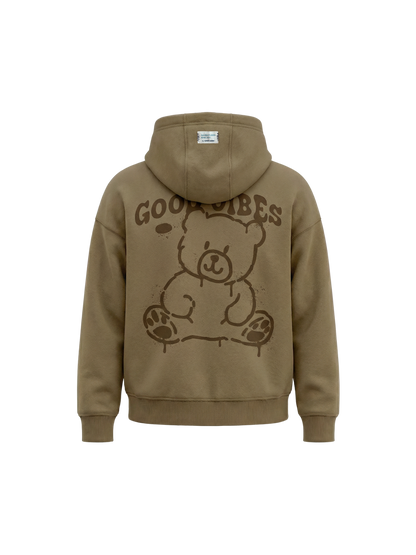 Camel Good Vibes | Zateplená chlapčenská bunda s kapucňou - oversized strih