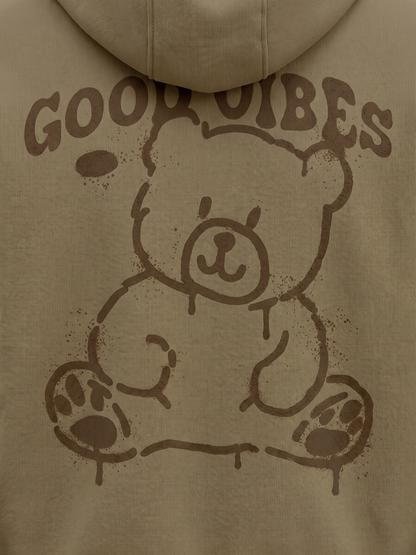 Camel Good Vibes | Zateplená chlapčenská bunda s kapucňou - oversized strih