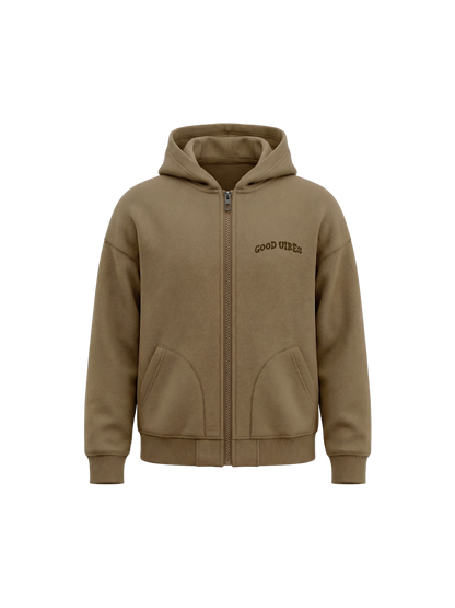 Camel Good Vibes | Zateplená chlapčenská bunda s kapucňou - oversized strih