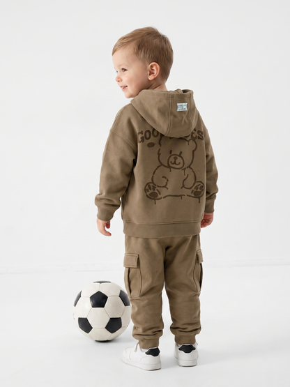 Camel Good Vibes | Zateplená chlapčenská bunda s kapucňou - oversized strih