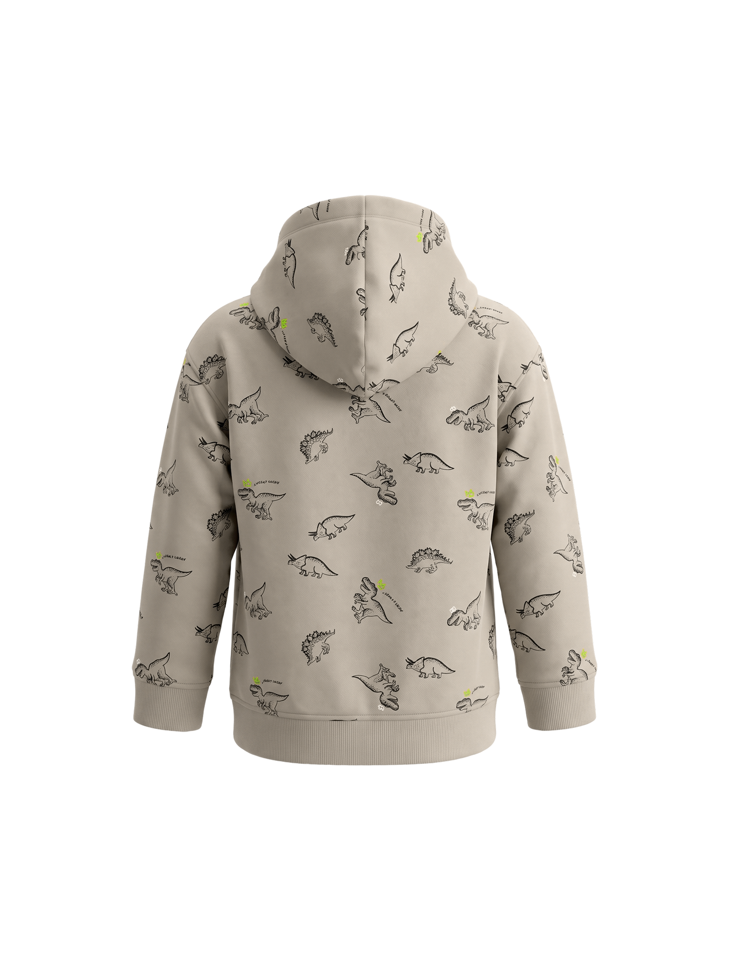 Beige Dinosaurs | Chlapčenská mikina s kapucňou - klasický strih