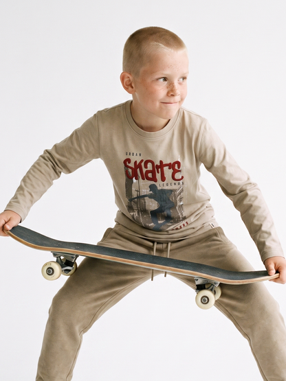 Sand Skate | Chlapčenské tričko s dlhým rukávom - klasický strih