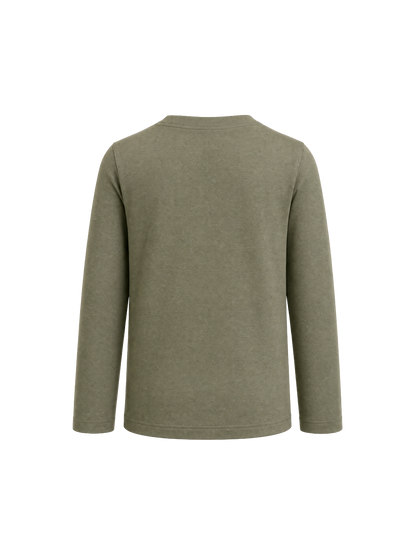 Olive Wonderland | Chlapčenské tričko s dlhým rukávom - klasický strih