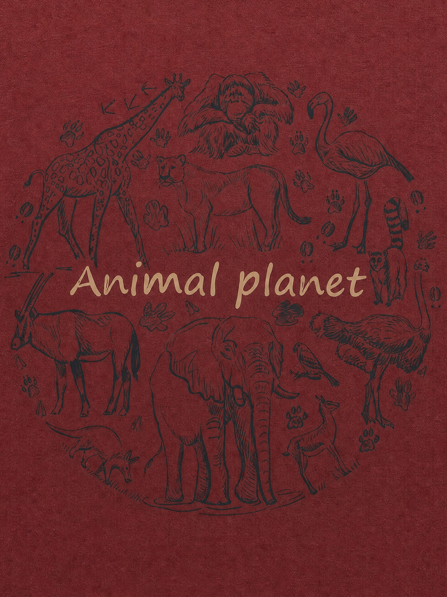 Wine Animal Planet | Chlapčenské tričko s dlhým rukávom - klasický strih