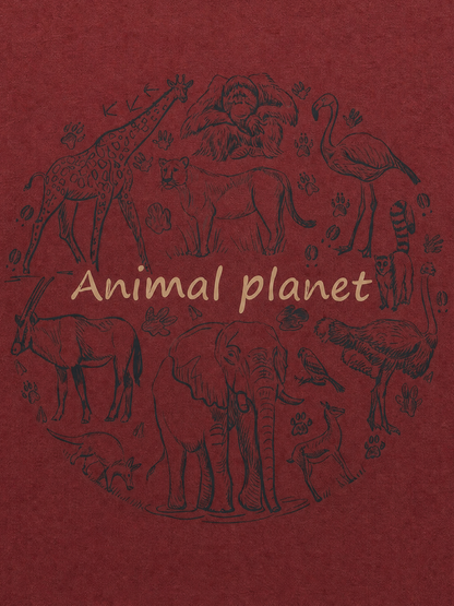 Wine Animal Planet | Chlapčenské tričko s dlhým rukávom - klasický strih