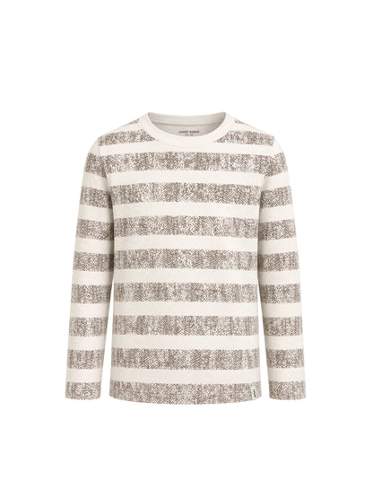 Cream Stripes | Chlapčenské tričko s dlhým rukávom - klasický strih