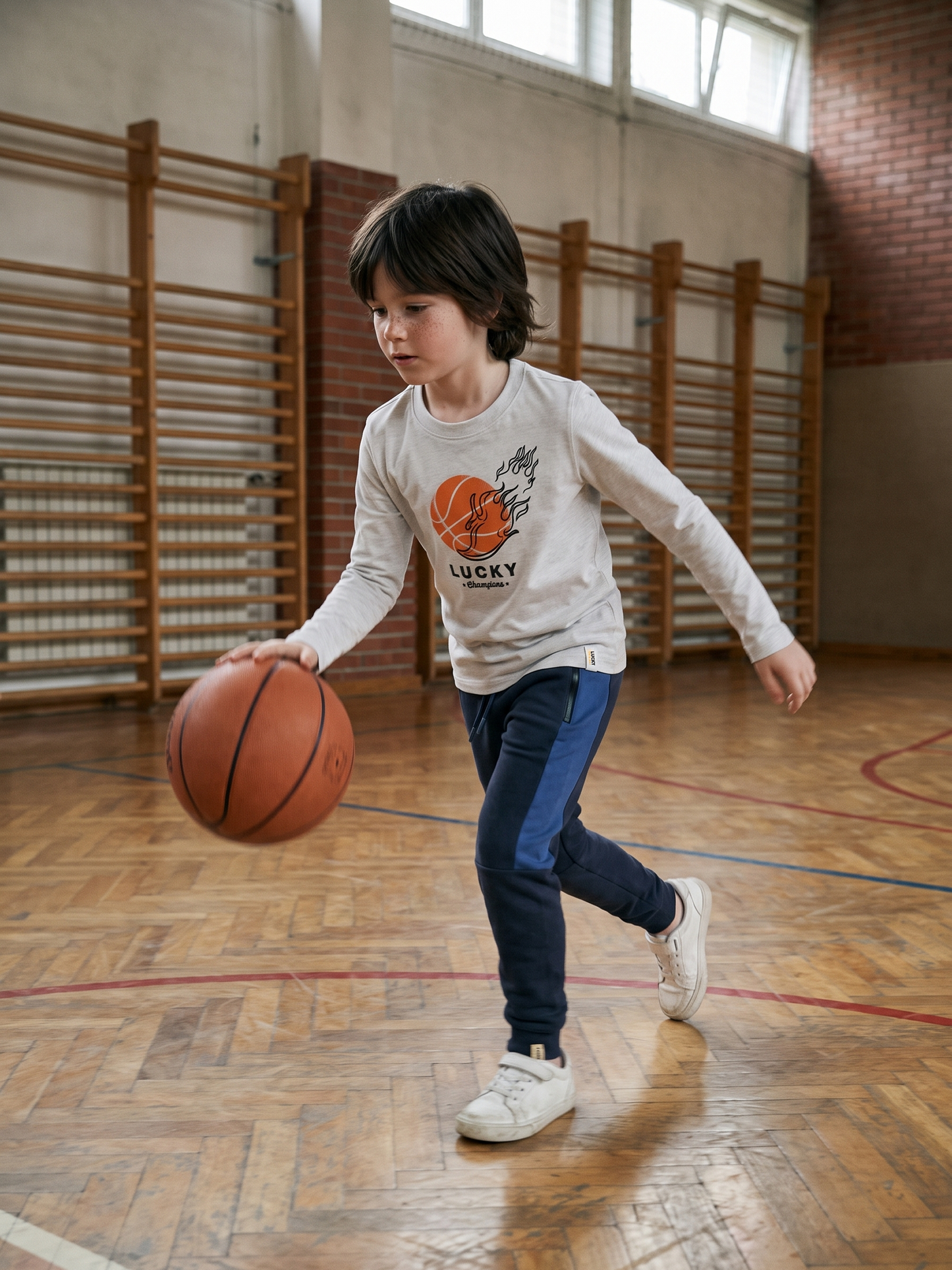 Silver Basket | Chlapčenské tričko s dlhým rukávom - klasický strih