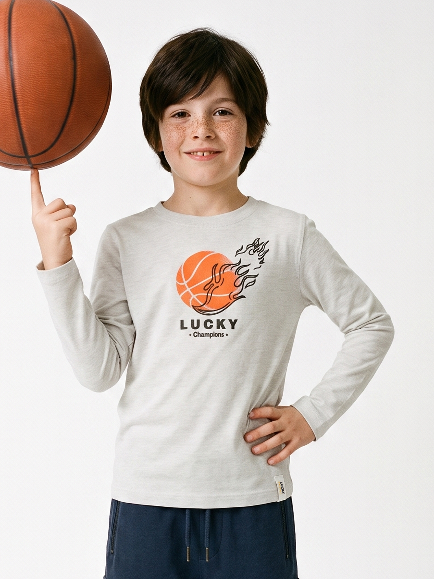 Silver Basket | Chlapčenské tričko s dlhým rukávom - klasický strih