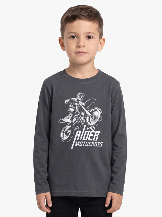 Iron Rider | Chlapčenské tričko s dlhým rukávom - klasický strih