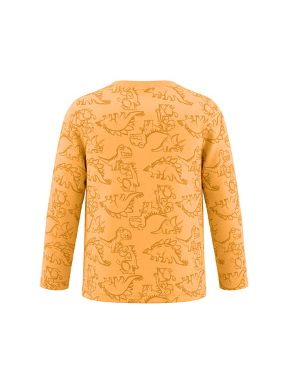 Orange Dinosaurs | Chlapčenské tričko s dlhým rukávom - klasický strih