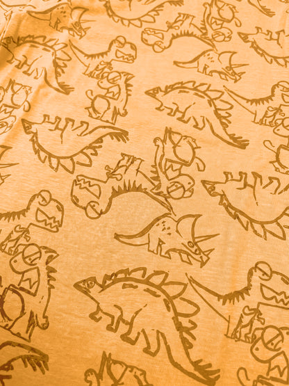 Orange Dinosaurs | Chlapčenské tričko s dlhým rukávom - klasický strih