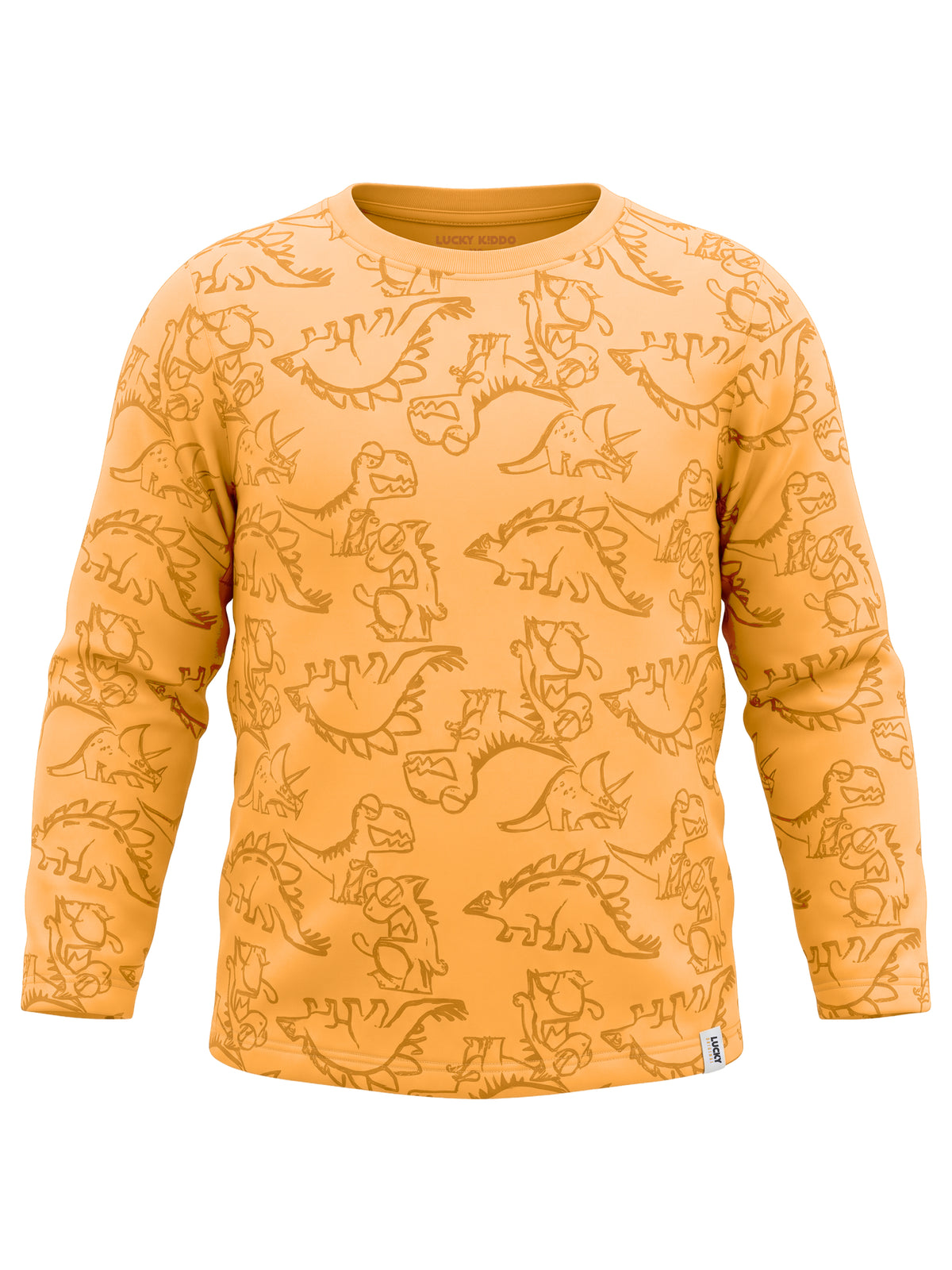 Orange Dinosaurs | Chlapčenské tričko s dlhým rukávom - klasický strih