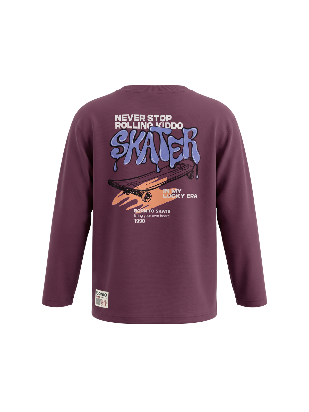 Skater Since Ever | Chlapčenské tričko s dlhým rukávom - voľný strih