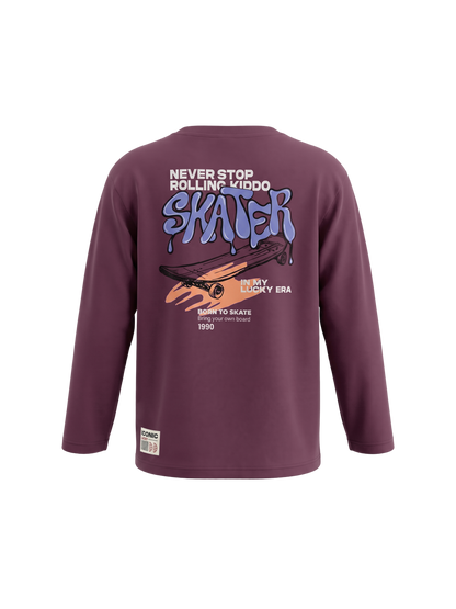 Skater Since Ever | Chlapčenské tričko s dlhým rukávom - voľný strih