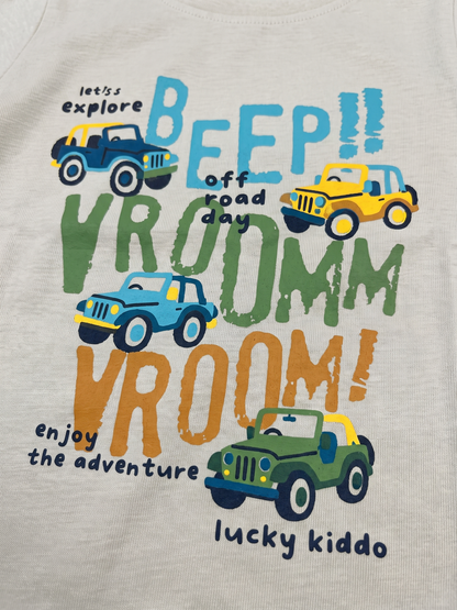Silver Vroom | Chlapčenské tričko s dlhým rukávom - klasický strih