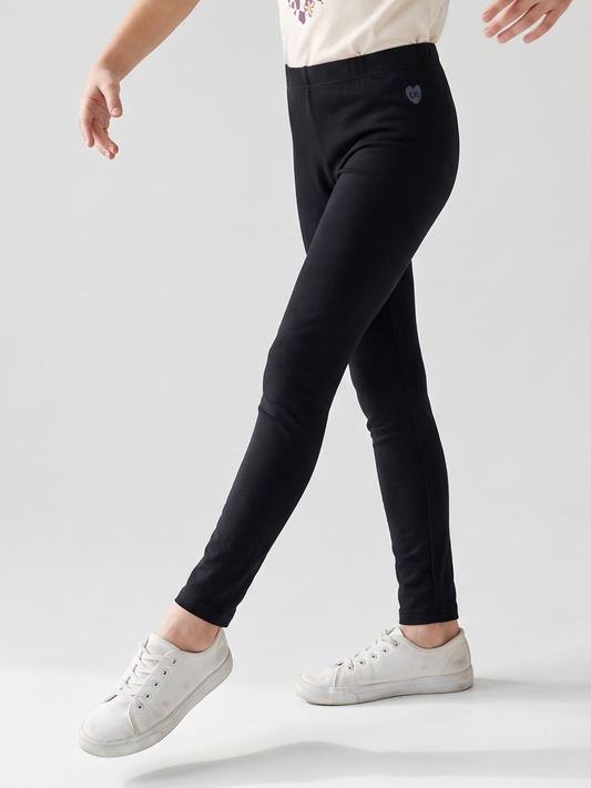 Onyx Cozy | Zateplené dievčenské legíny - klasický strih