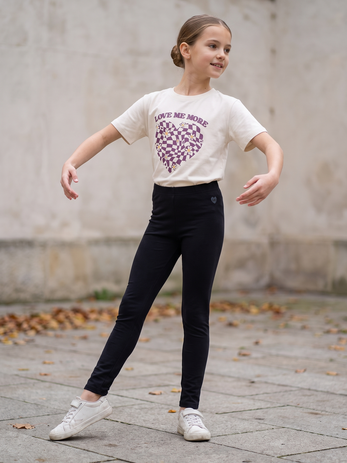 Onyx Cozy | Zateplené dievčenské legíny - klasický strih