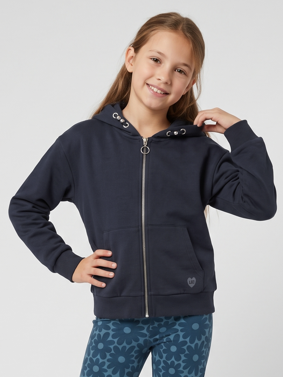 Polar Zip | Zateplená dievčenská mikina s kapucňou na zips - klasický strih