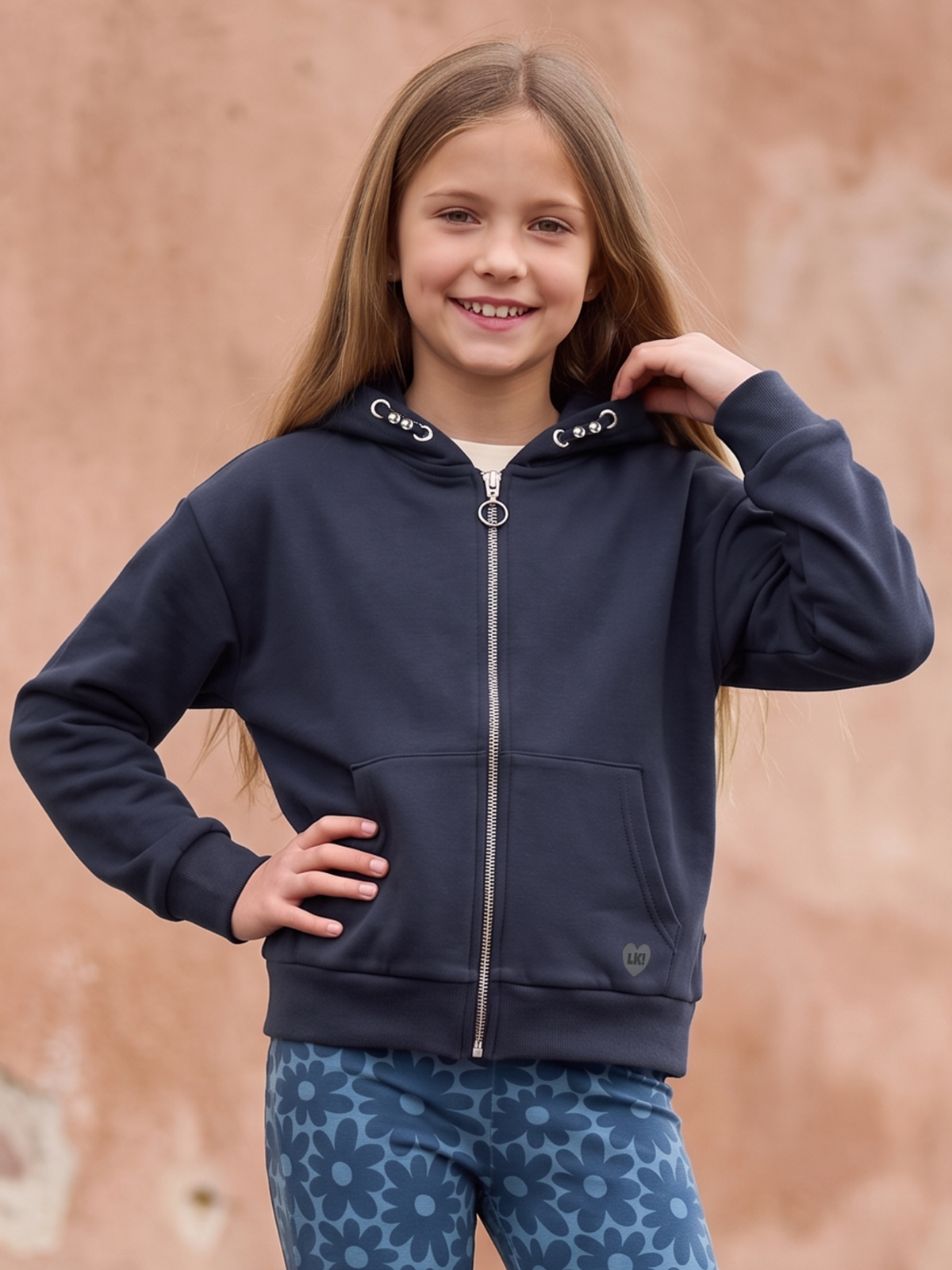 Polar Zip | Zateplená dievčenská mikina s kapucňou na zips - klasický strih