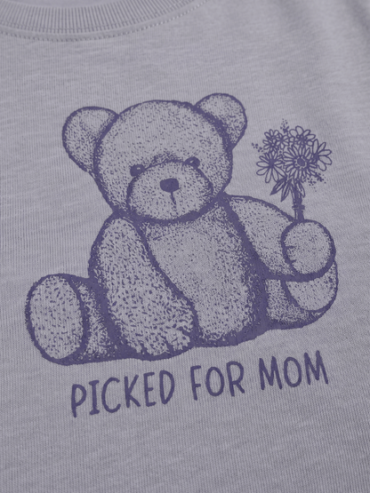Blue Teddy Love | Dievčenské tričko s krátkym rukávom - voľný strih