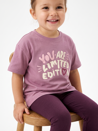 Lilac Limited Edition | Dievčenské tričko s krátkym rukávom - voľný strih