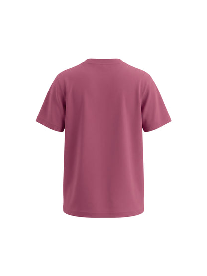Raspberry Checker Heart | Dievčenské tričko s krátkym rukávom - oversized strih