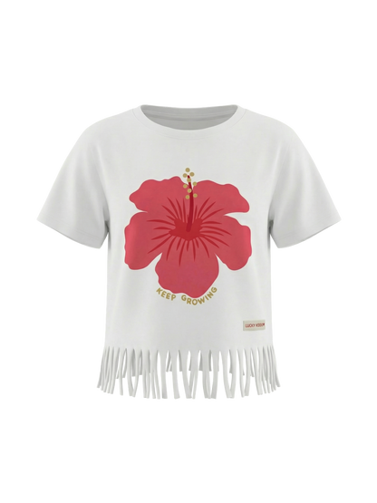 Hibiscus Fringe Dream | Dievčenské tričko s krátkym rukávom