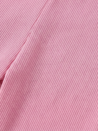 Sweet Ribbed Hug | Dievčenské capri legíny