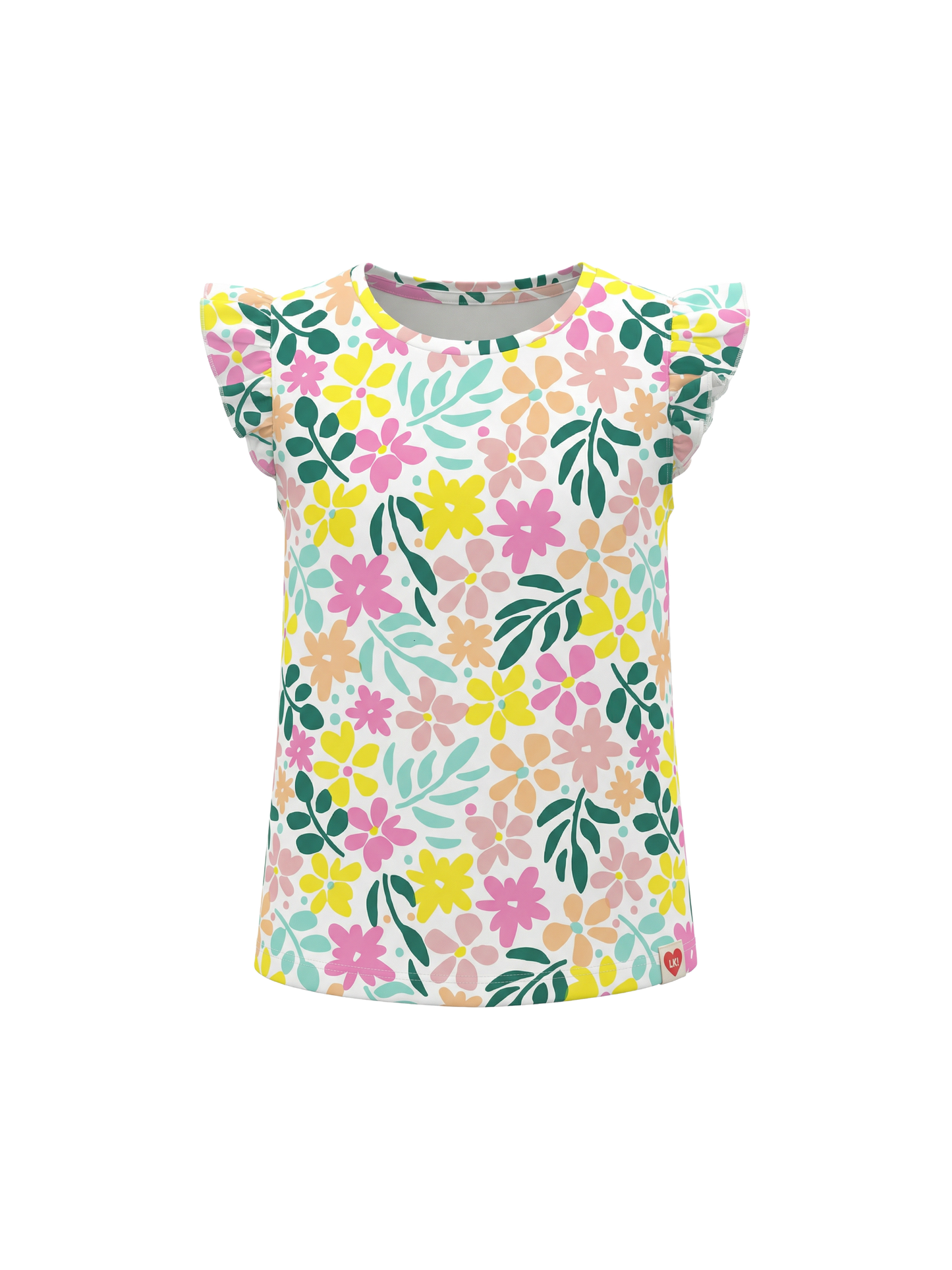 Pastel Flower Flutter | Dievčenské tričko s krátkym rukávom