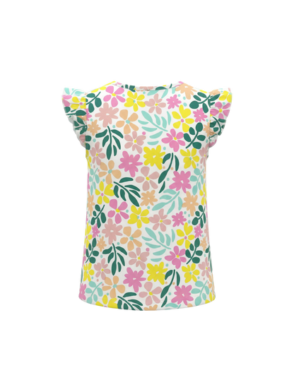 Pastel Flower Flutter | Dievčenské tričko s krátkym rukávom