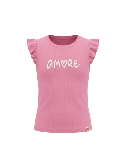 Amore Heart Glow | Dievčenské tričko s krátkym rukávom