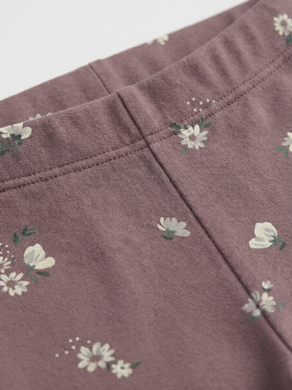 Mauve Bloom | Dievčenské legíny - klasický strih