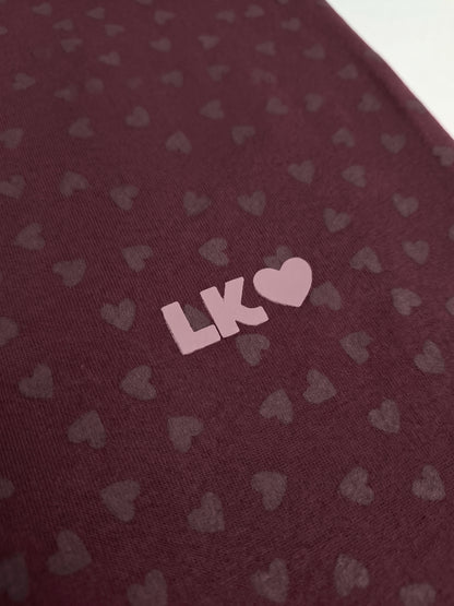 Berry Hearts | Zateplené dievčenské legíny