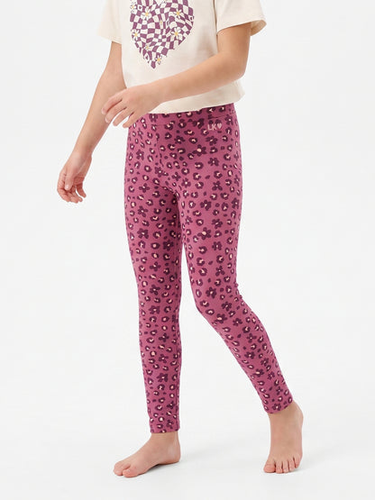 Raspberry Leopard | Dievčenské legíny